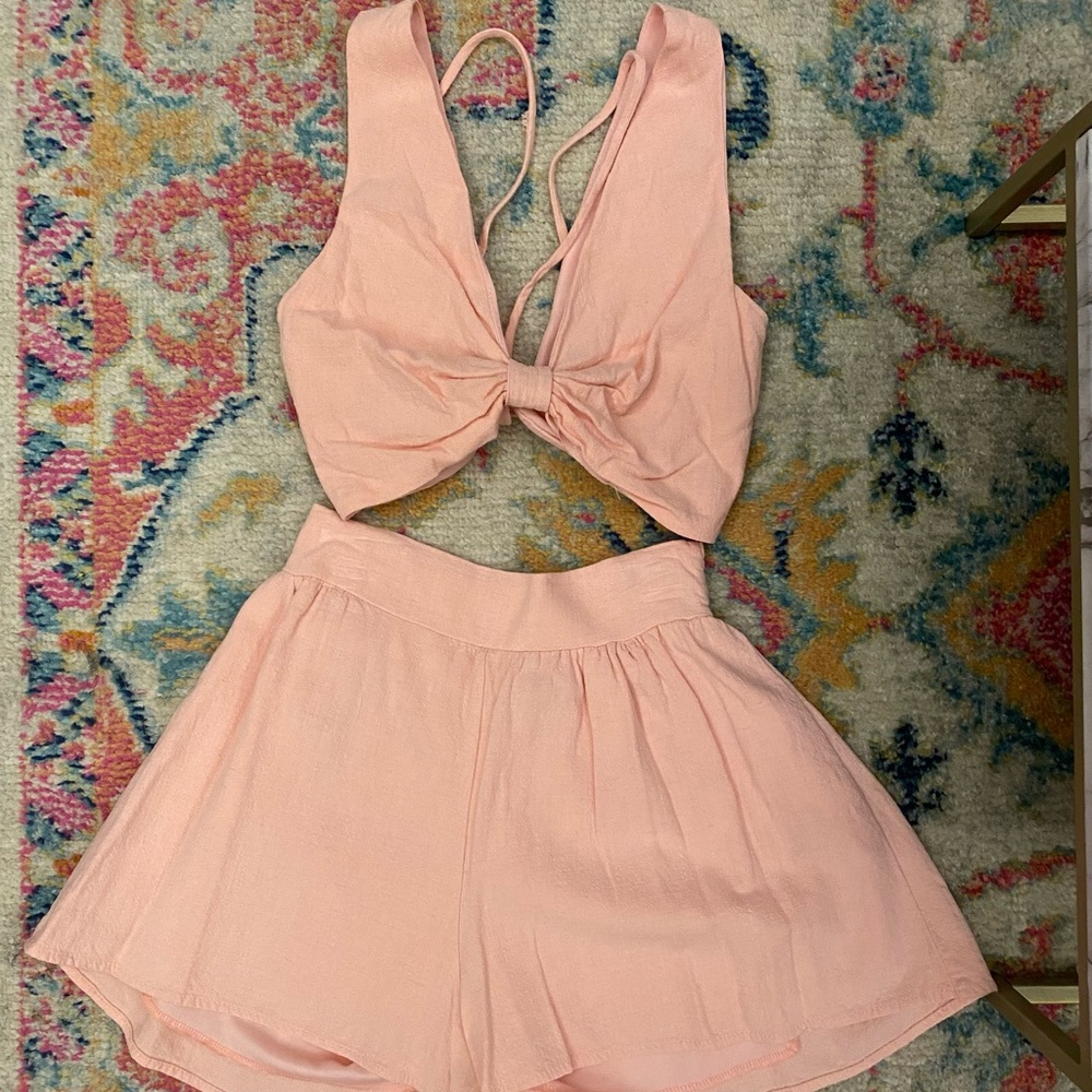 2 piece shorts and crop set!